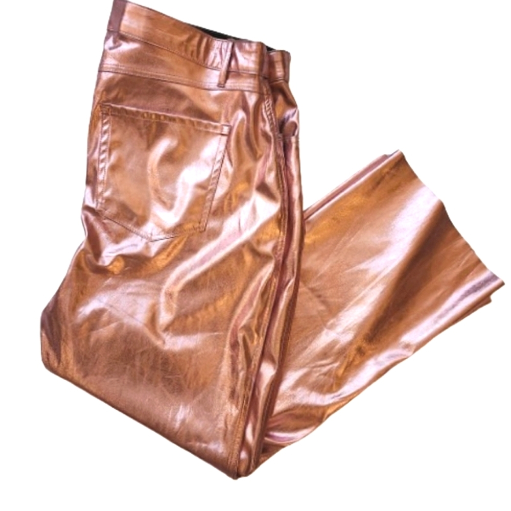 ๐๏ธ Pretty in Pink Metallic Flare Pants - Picture 6 of 10